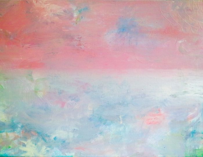 山崎美弥子さん作「海と空の絵」 - 絵画